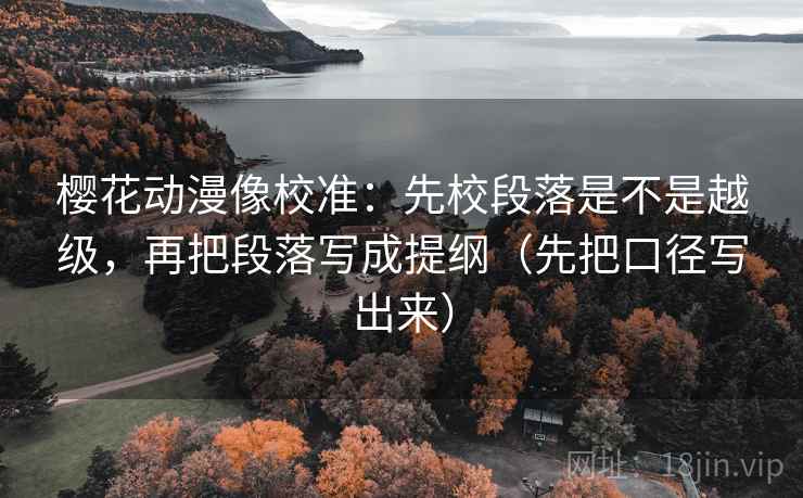 樱花动漫像校准：先校段落是不是越级，再把段落写成提纲（先把口径写出来）