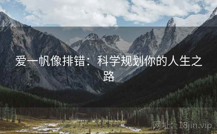 爱一帆像排错：科学规划你的人生之路