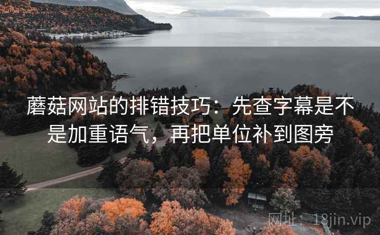 蘑菇网站的排错技巧:先查字幕是不是加重语气,再把单位补到图旁